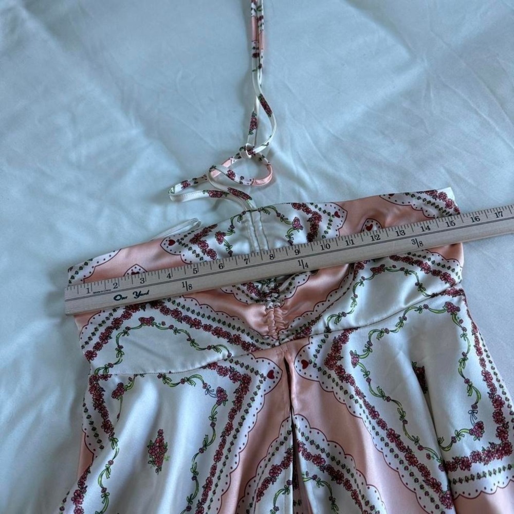 pink patchwork halter top - image 5